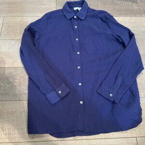 JESSICA SIMPSON PURPLE SMALL TUNIC BUTTON UP SHIRT